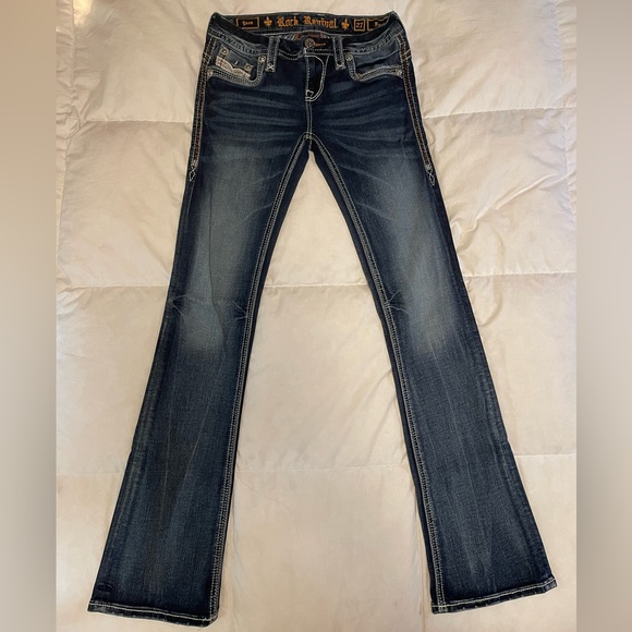 LIKE NEW - ROCK REVIVAL YEON BOOT CUT
JEANS - SIZE 27 - Picture 8 of 10
